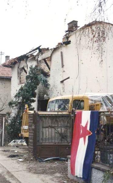 Yugoslav Flag in Vukovar 1991