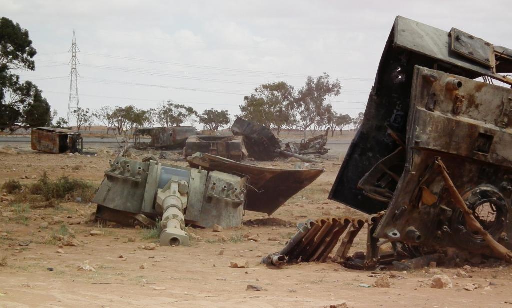 Remains of Libyan Armed Forces Armour ;Benghazi, Libya, 18 April 2017