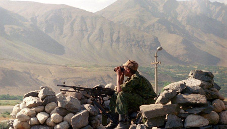 Tajik Soldier on Watch, July 2012