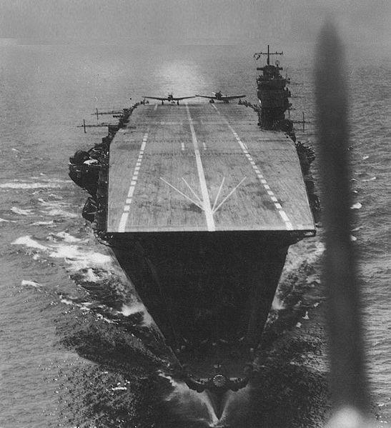 Deck of Japanese Carrier Akagi, Pacific Theatre of World War II, April 1942