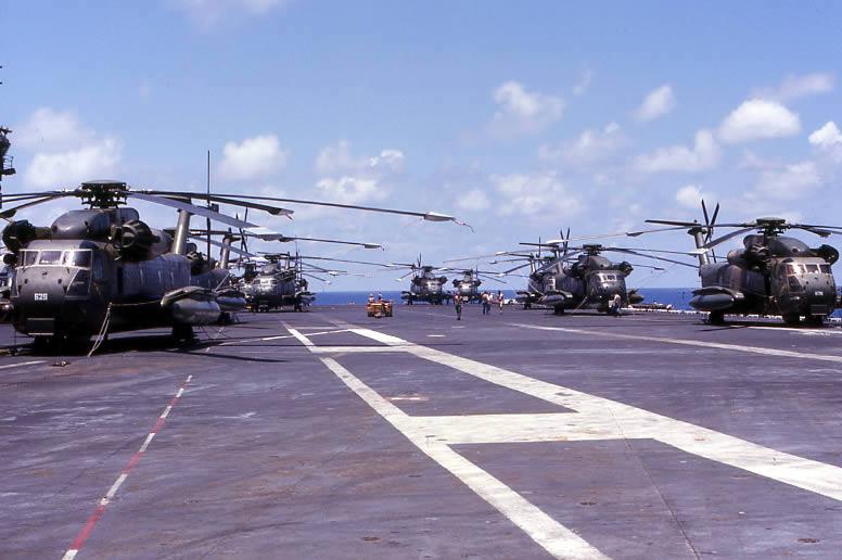 Helicopters During Operation Frequent Wind, Fall of Saigon, April 1975