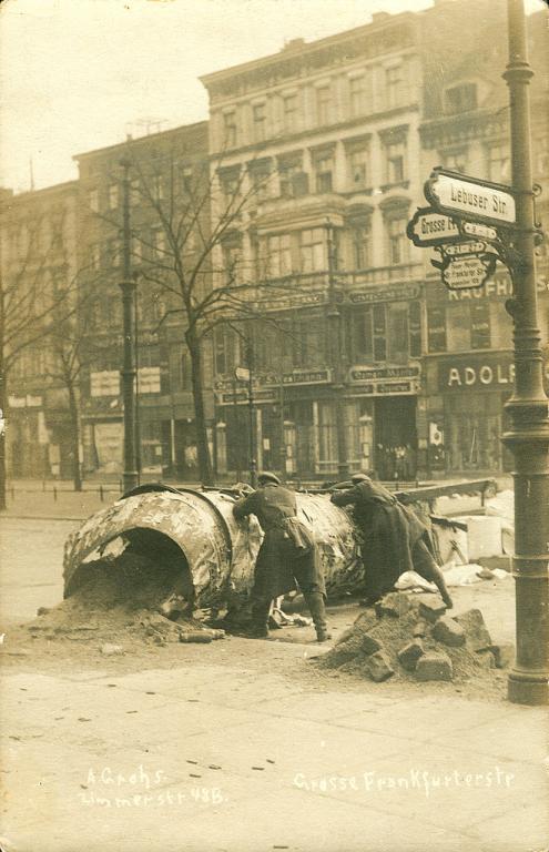 Barricade in Berlin During the Spartacist Uprising, January 1919