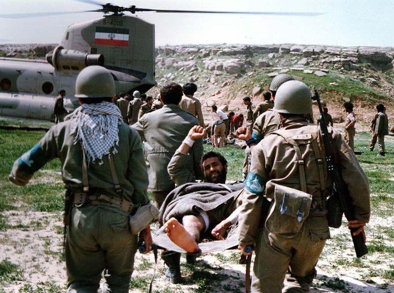 Wounded Iranian Troops in Helicopter Evac