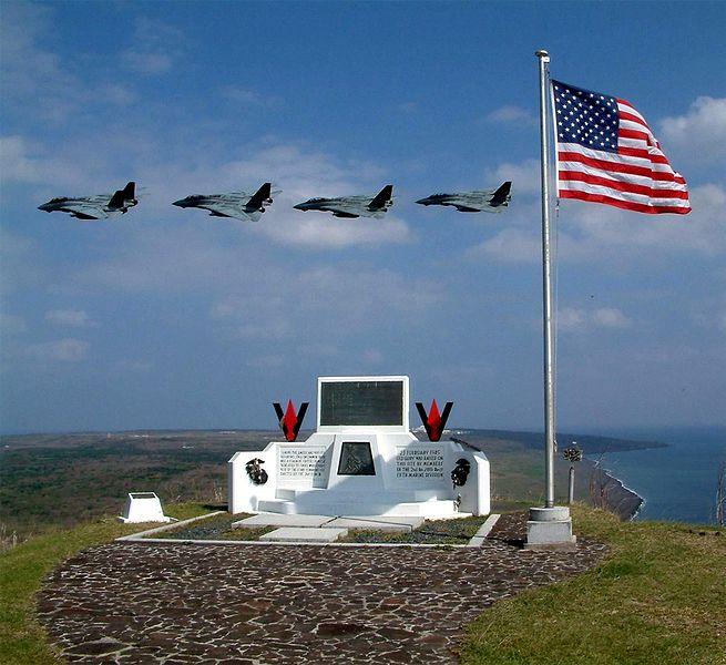 Memorial to the Flag Raising on Mount Suribachi, Okinawa, Japan, January 2003