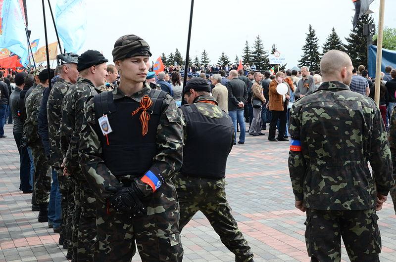 Pro-Russian Insurgents Celebrate WWII Victory Day, May 2014