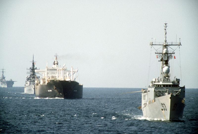 US Vessels Escort Tankers during Iran-Iraq War