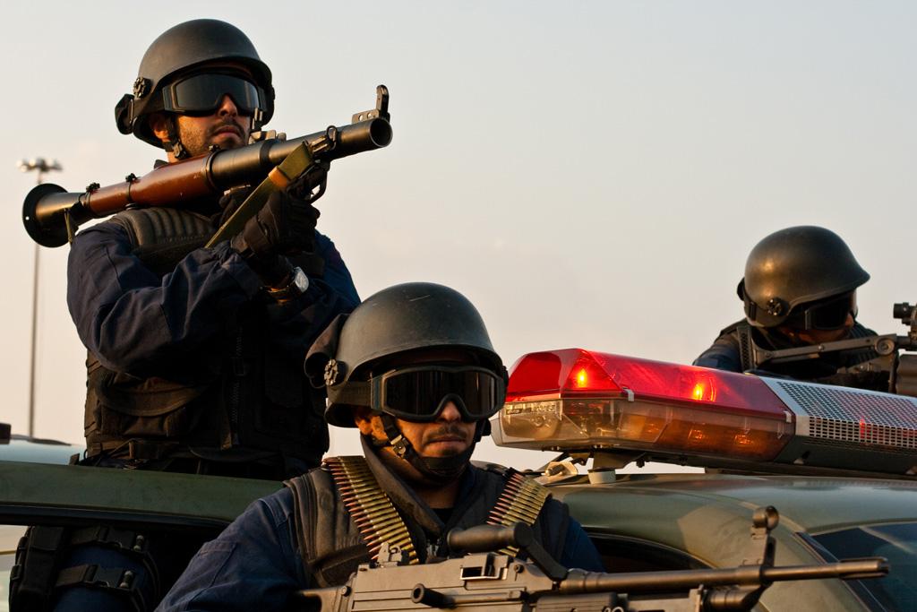 Saudi security forces on parade