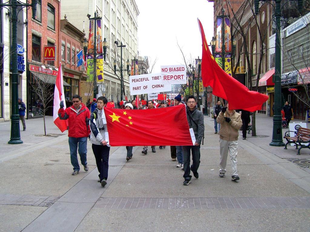 Pro-Chinese March; Calgary, Canada, March 2008