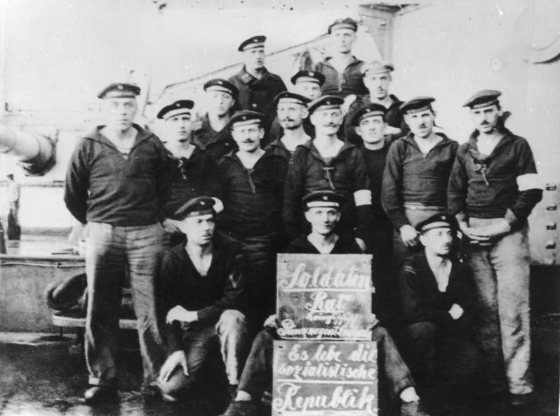 Kiel Mutiny Soldiers' Council of the SMS Prinzregent Luitpold; Kiel, Germany, Nov 1918