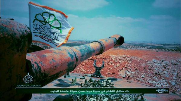 Jaish Al Islam Rebel Tank on the Outskirts of Daraa City; Daraa, Syria, June 2015