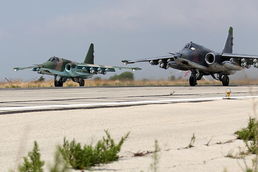 Russian Aircraft at Latakia Airbase, NW Syria, Oct 2015