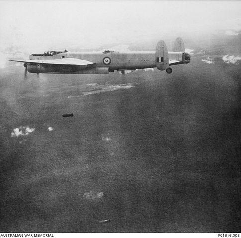 RAAF on a bombing mission over the Malayan jungle