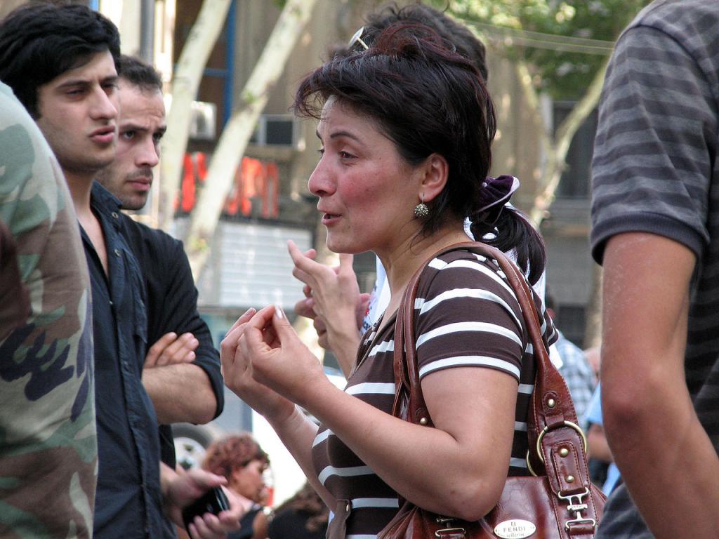 Refugees in front of Parliament