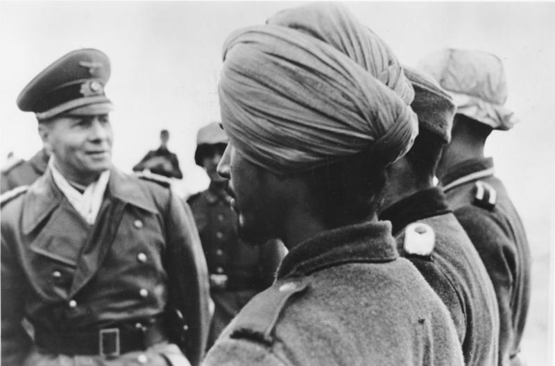 Field Marshal Rommel Inspects Troops of the Indische Legion, France, February 1944