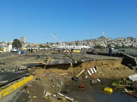 Post-Earthquake Waterfront Damage;Coquimbo, Chile, Sept 2015