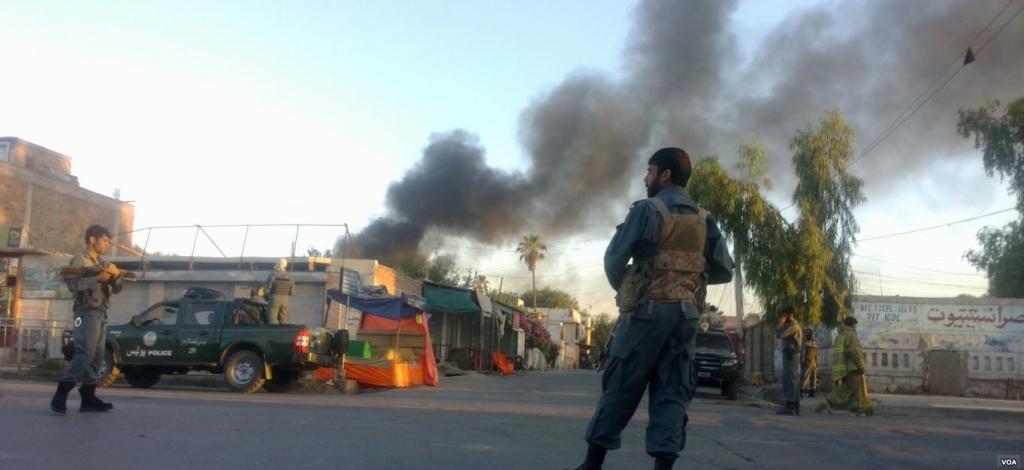 Afghan Police Deployment After Taliban Attack on Red Cross, Jalalabad, May 2013