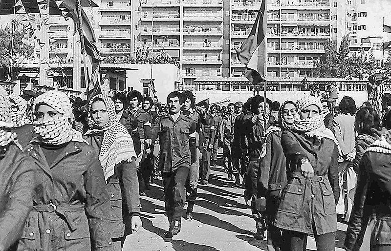 Palestinian Fedayeen of Fatah Rally in Beirut, 1979