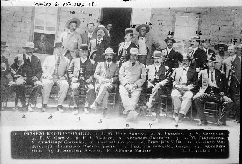 President Madero & Advisers; Mexico, Mexican Revolution, 1911