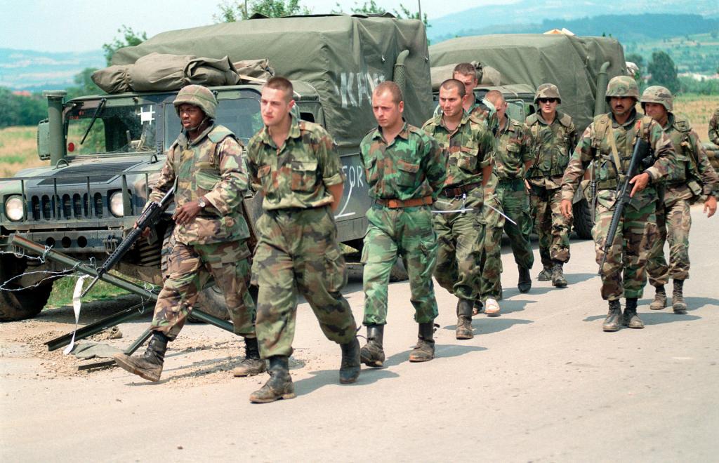 US Marines Capture Serbian Troops in Kosovo