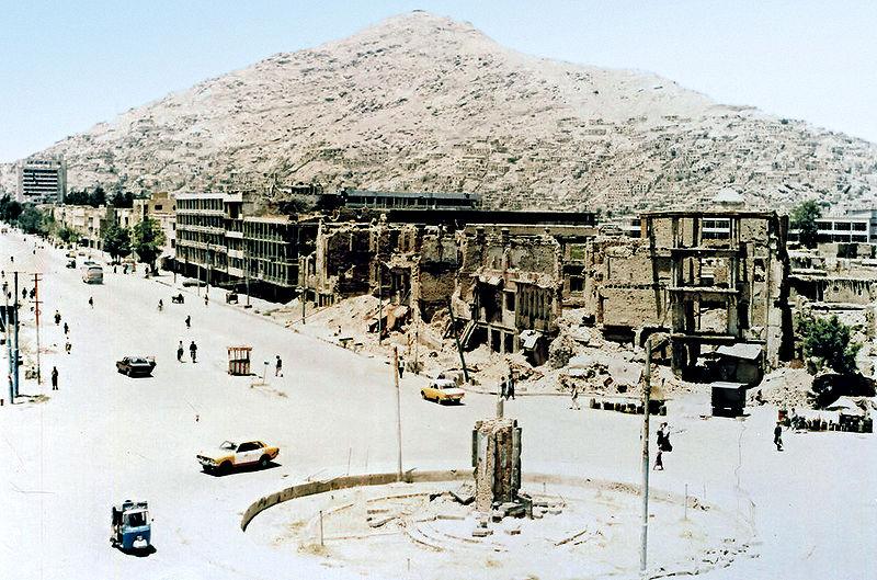 Kabul Scarred by Warlord Bombardment, Afghanistan, 1993