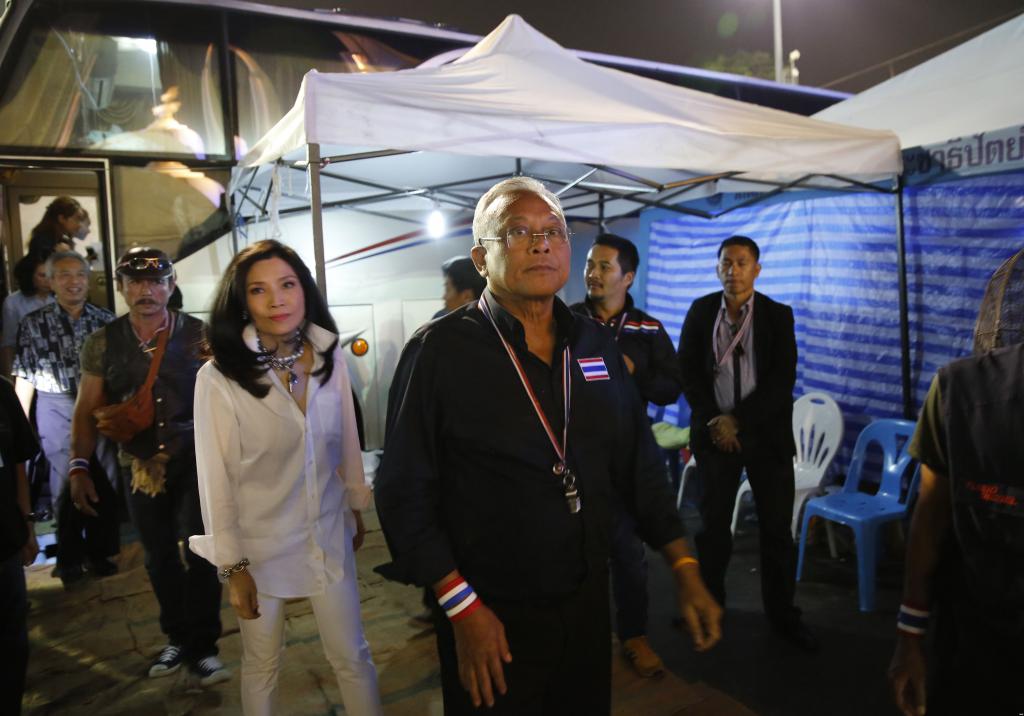 Anti-Gov Protest Leader, Bangkok Thailand, December 2013