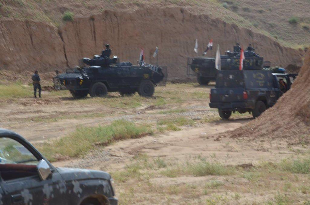 Iraqi Federal Police conducting sweeping ops in southwestern Kirkuk province.