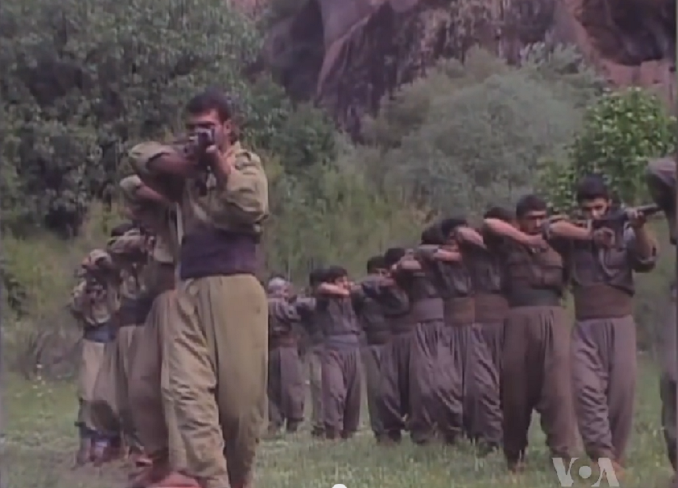 Kurdish PKK Fighters Training in Mountains, 2012