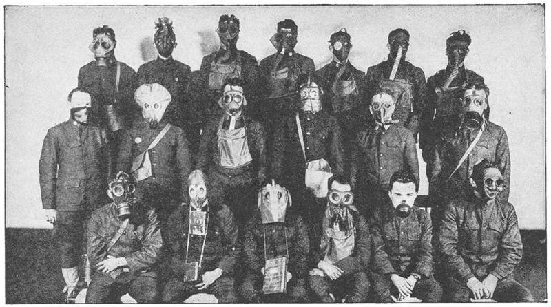 Examples of the Various Gas Masks Used Along the Western Front, World War I