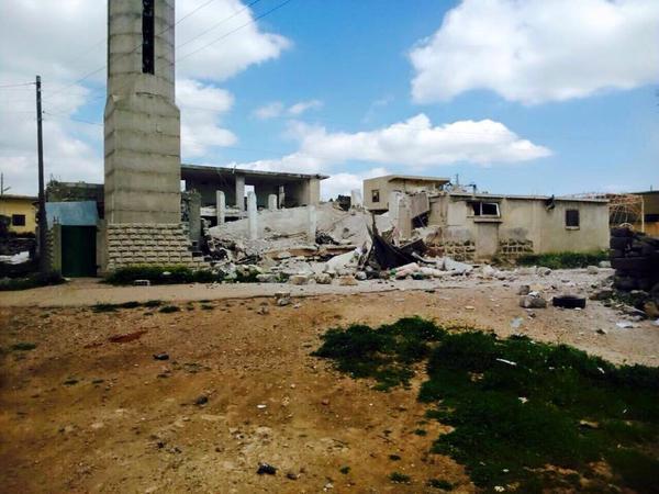 Mosque Destroyed by Syrian Gov Barrel Bomb, Jamrin - Syria, Mar 2015