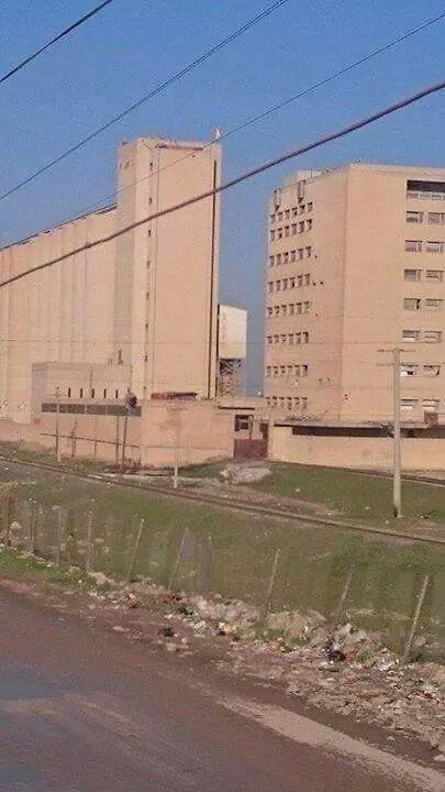 YPG Flag on Captured Silo, Hasaskah, Jan 2015