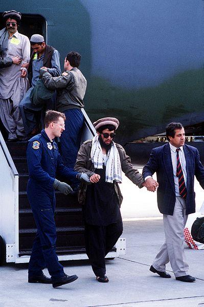 Wounded Afghan Mujahideen Taken to US Airbase in Germany, 1989