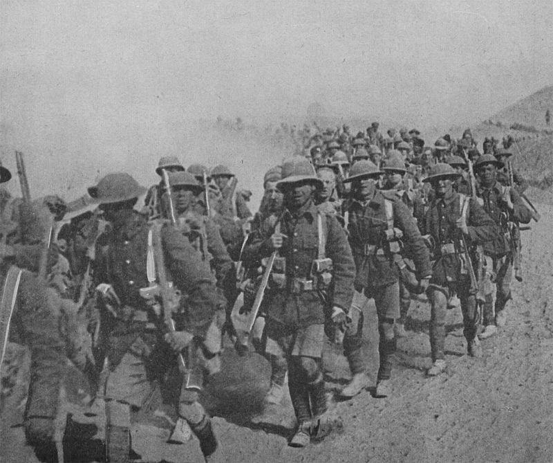 British Troops Marching in Mesopotamia, World War I