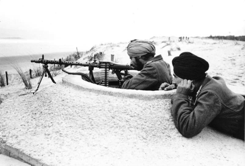 Indische Legion Troops Guarding Atlantic Wall, Bordeaux, France, March 1944