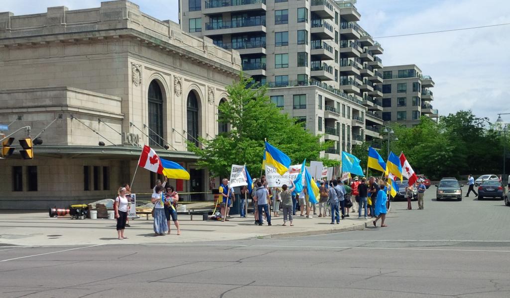 Ukrainian & Tatar Protest March, Toronto, July 2014