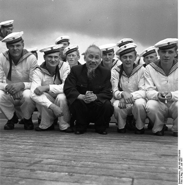 Ho Chi Minh With East German Sailors, Stralsund, East Germany, July, 1957