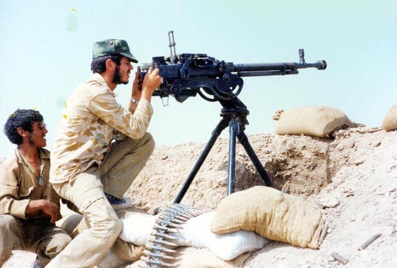 Iranian Machine Gunners during War with Iraq