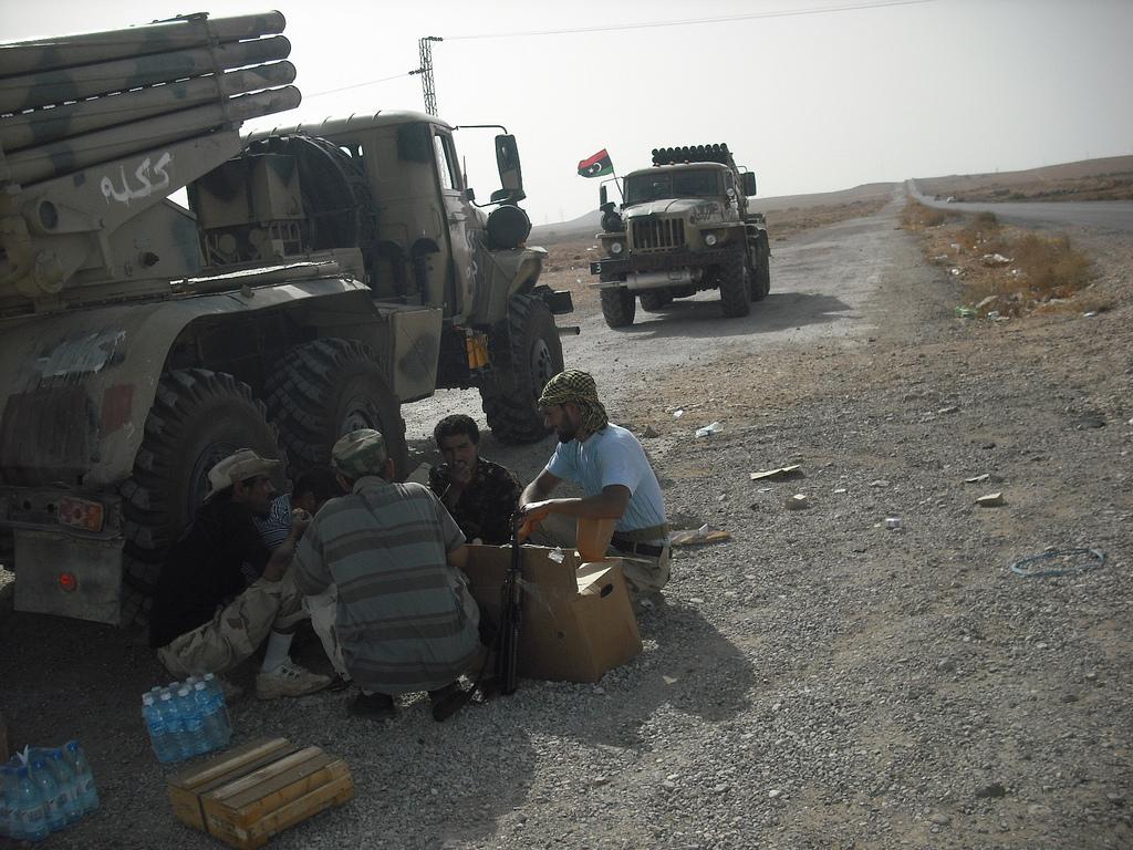 Revolutionaries Outside Bani Walid, Libya, September 2011