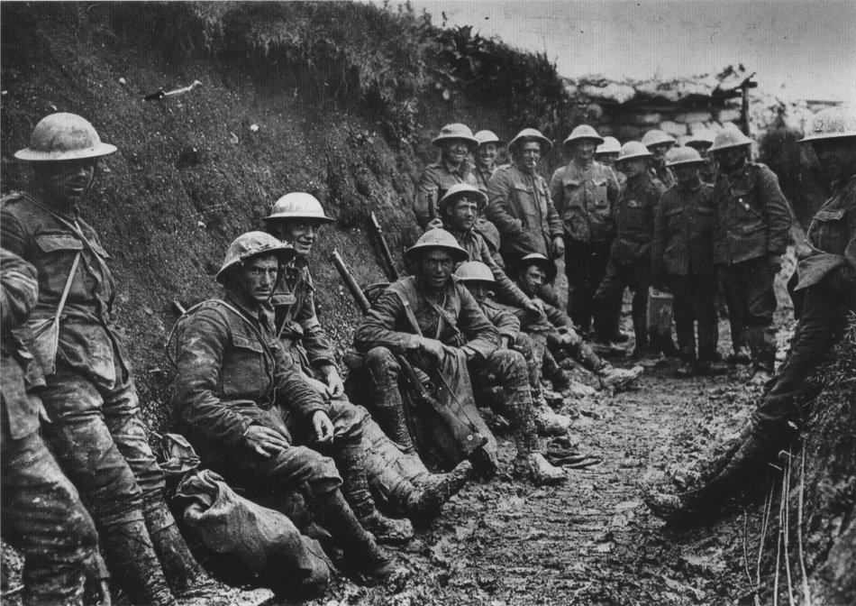 Royal Irish Rifles in a Trench, Western Front, World War I