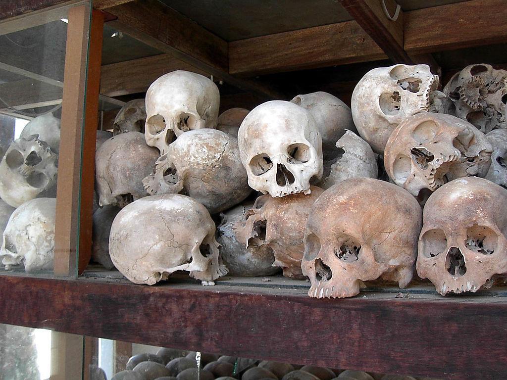 Remains of Victims of Khmer Rouge Killing Fields