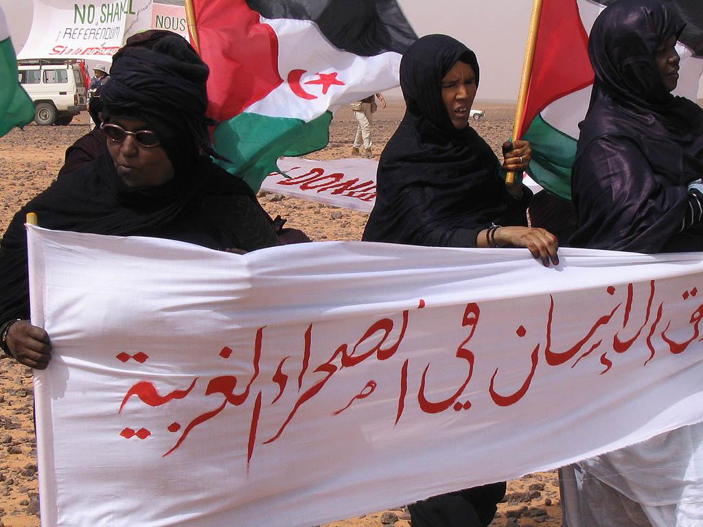 Sahrawi Women Protest the Moroccan Wall; Western Sahara, May 2005