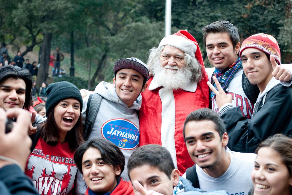 Santa Claus & Protesters