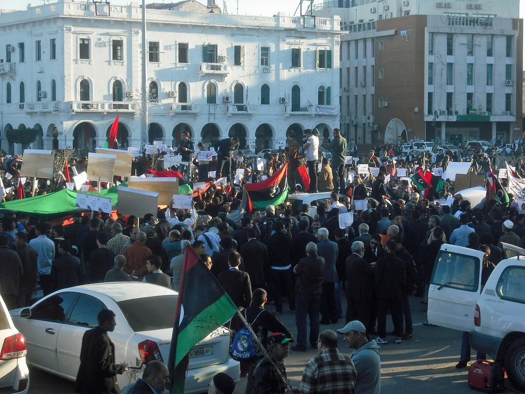 Libyan Civilians Protest Against Militias, Tripoli Libya, December 2011