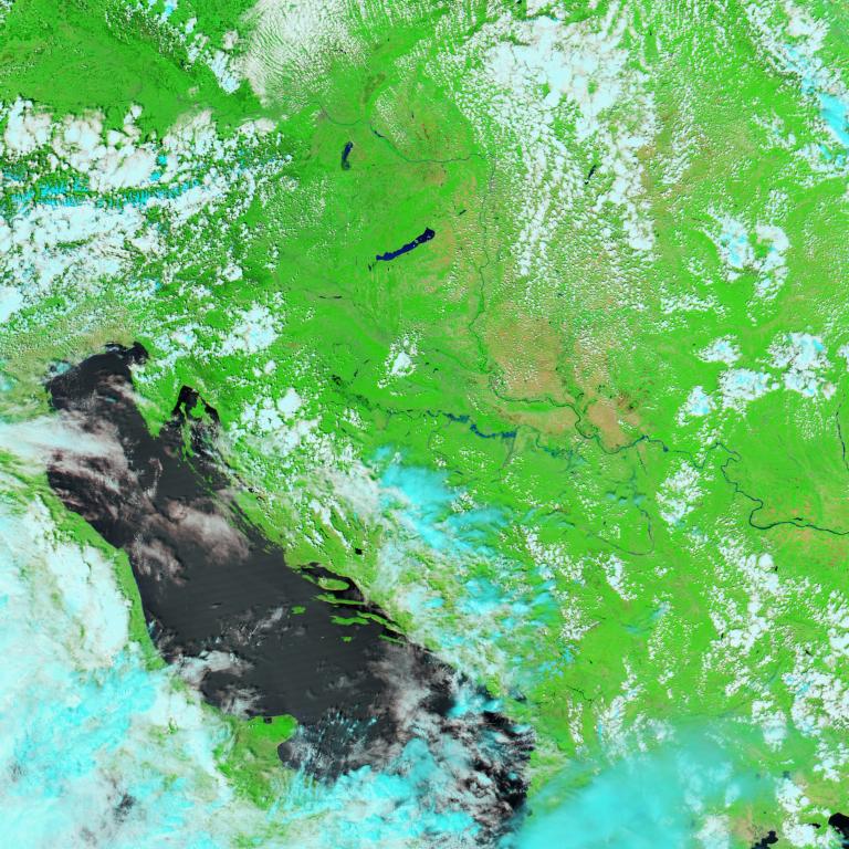 Balkan Floods 2014 from Space