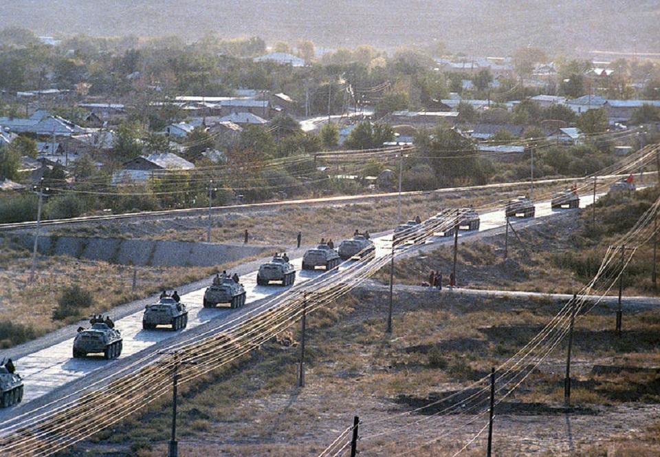 Column of Withdrawing Soviet Forces from Afghanistan, 1986