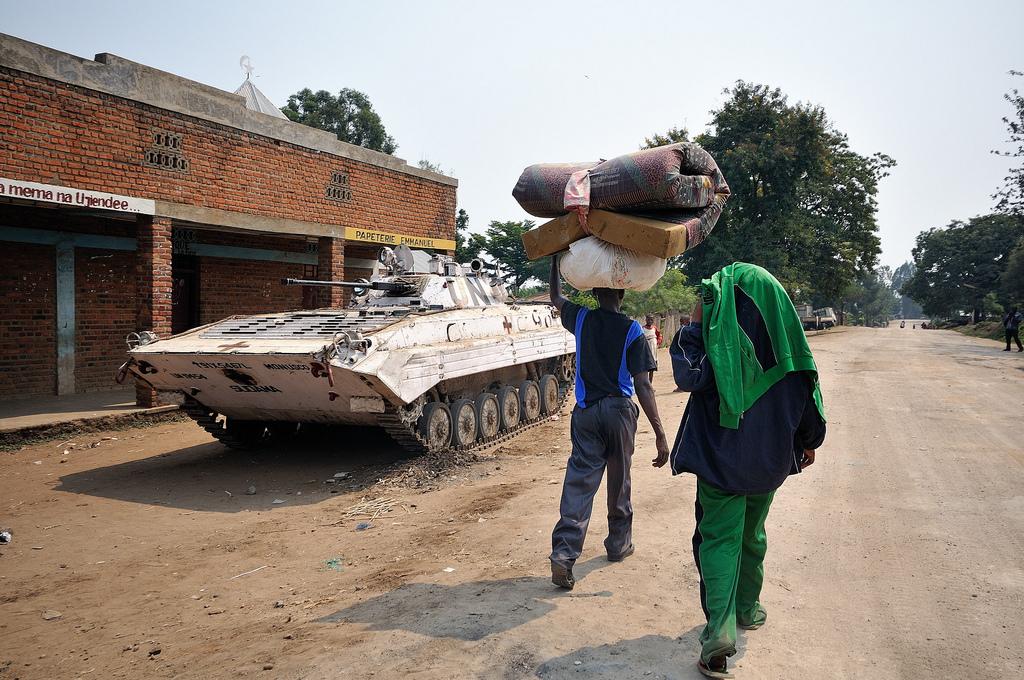 Internally Displaced Persons Escaping Conflict in Rutshuru; Rutshuru, DRC, July 2012