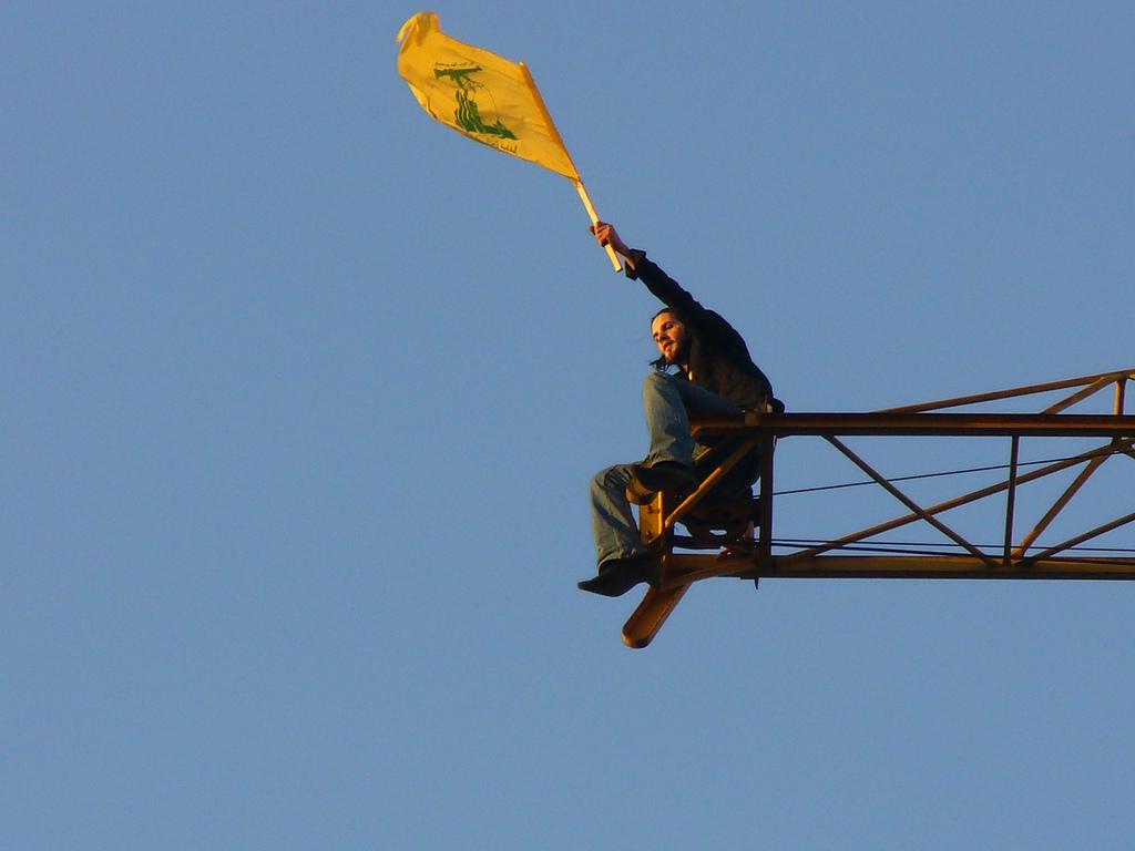 Hezbollah Flag Waving, Lebanon, December 2006