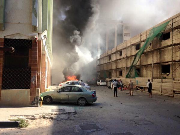 Car Bomb Explosion In front of Mellitah Headquarters; Tripoli, Libya, Aug 2015