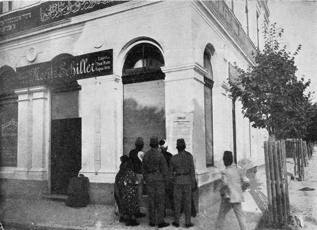 Sarajevo Citizens Read a Poster Declaring Austrian Annexation, 1908