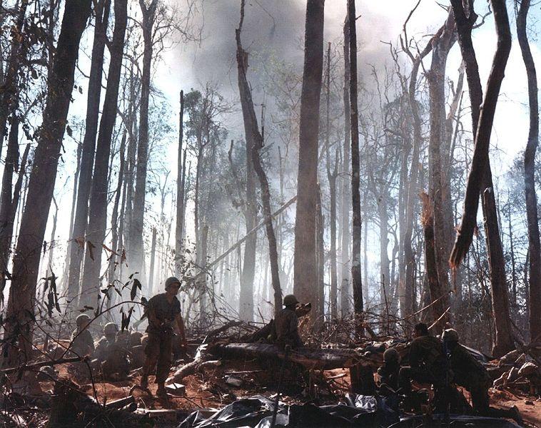 US Troops Destroy Enemy Bunkers On Laos Border, South Vietnam, 1967