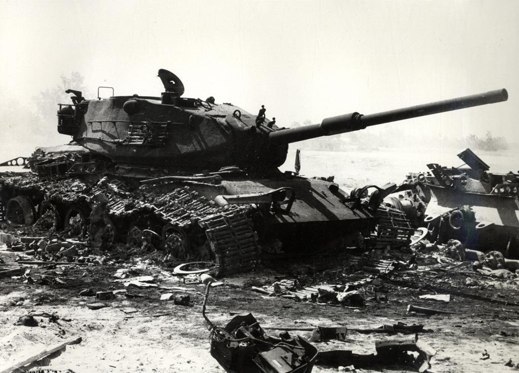 Knocked out Israeli M60 Tank, Suez, 1973